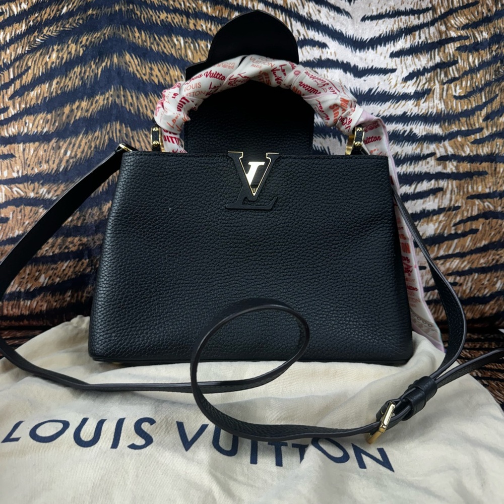 Louis Vuitton Capucines Handbag with Scarf